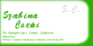 szabina csepi business card